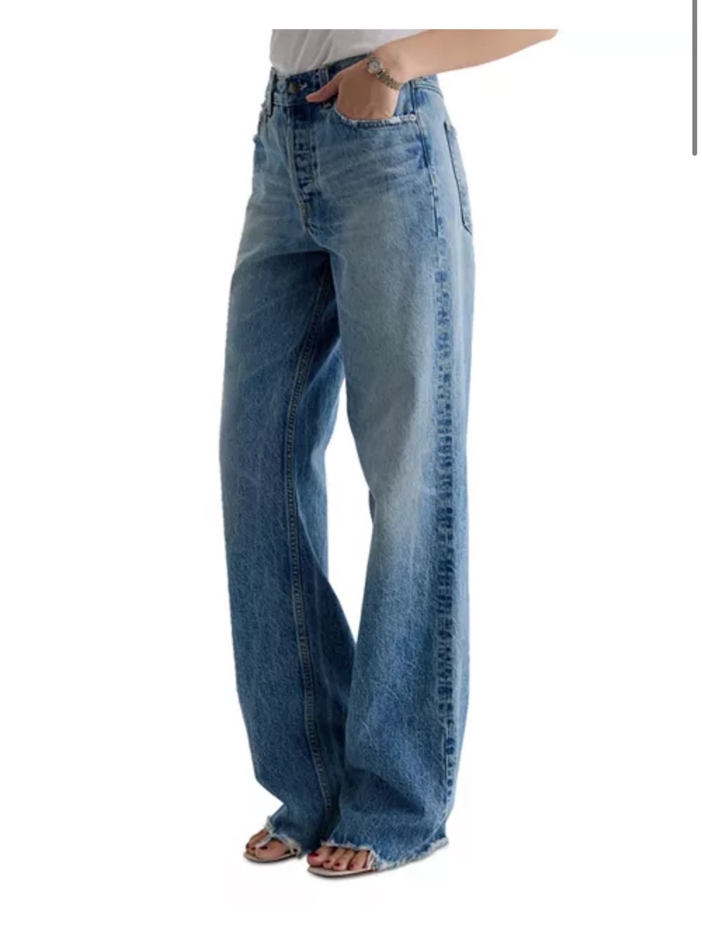 Billie Relaxed High Rise Straight Jeans in Sierra Meadow